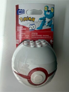 Mega Pokémon Froakie Series 20 Building Set - White & Red Poké Ball Case